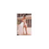 Ensemble 4 pièces blanc, bustier, string et 2 jarretières 